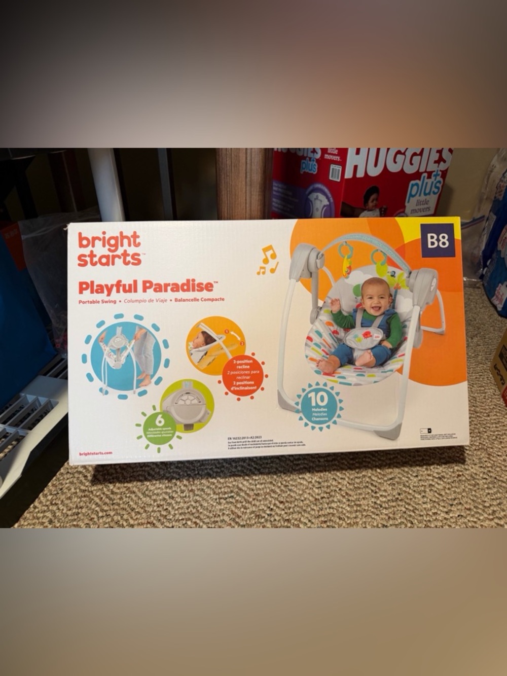 Bright Starts Playful Paradise Portable Swing – Brand New in Box